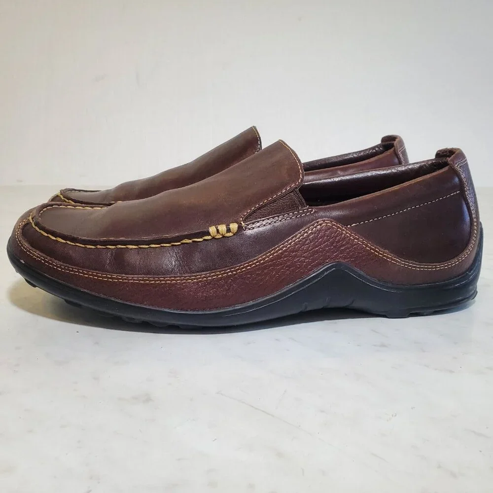 Cole Haan Men French Roast Tucker Venetian Leather Loafers Shoes C04059 8 M US